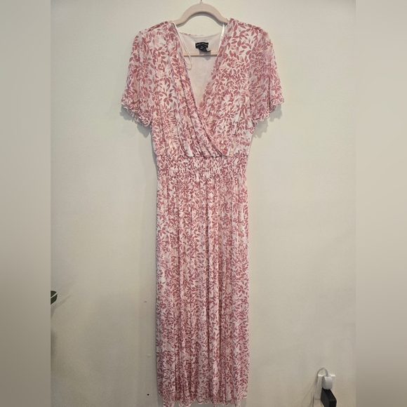 Floral Pink Wrap Dress - Picture 1 of 9